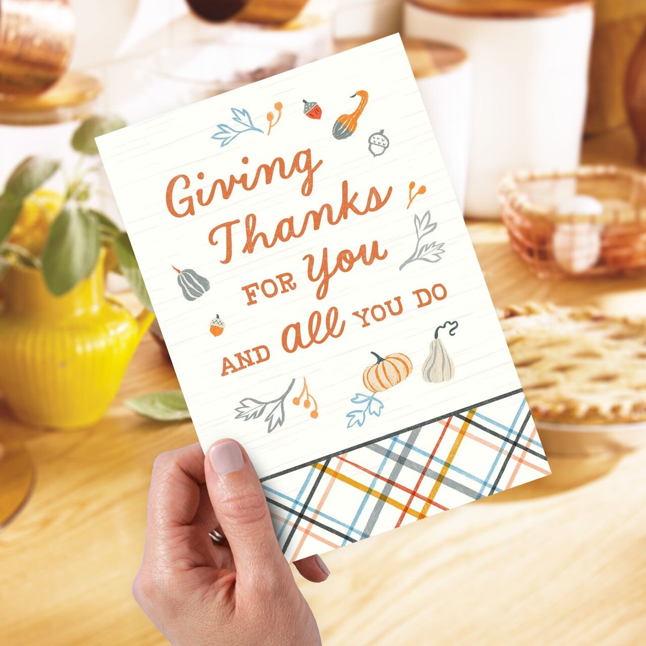 Giving Thanks for You Appreciation Thanksgiving Cards image number 1