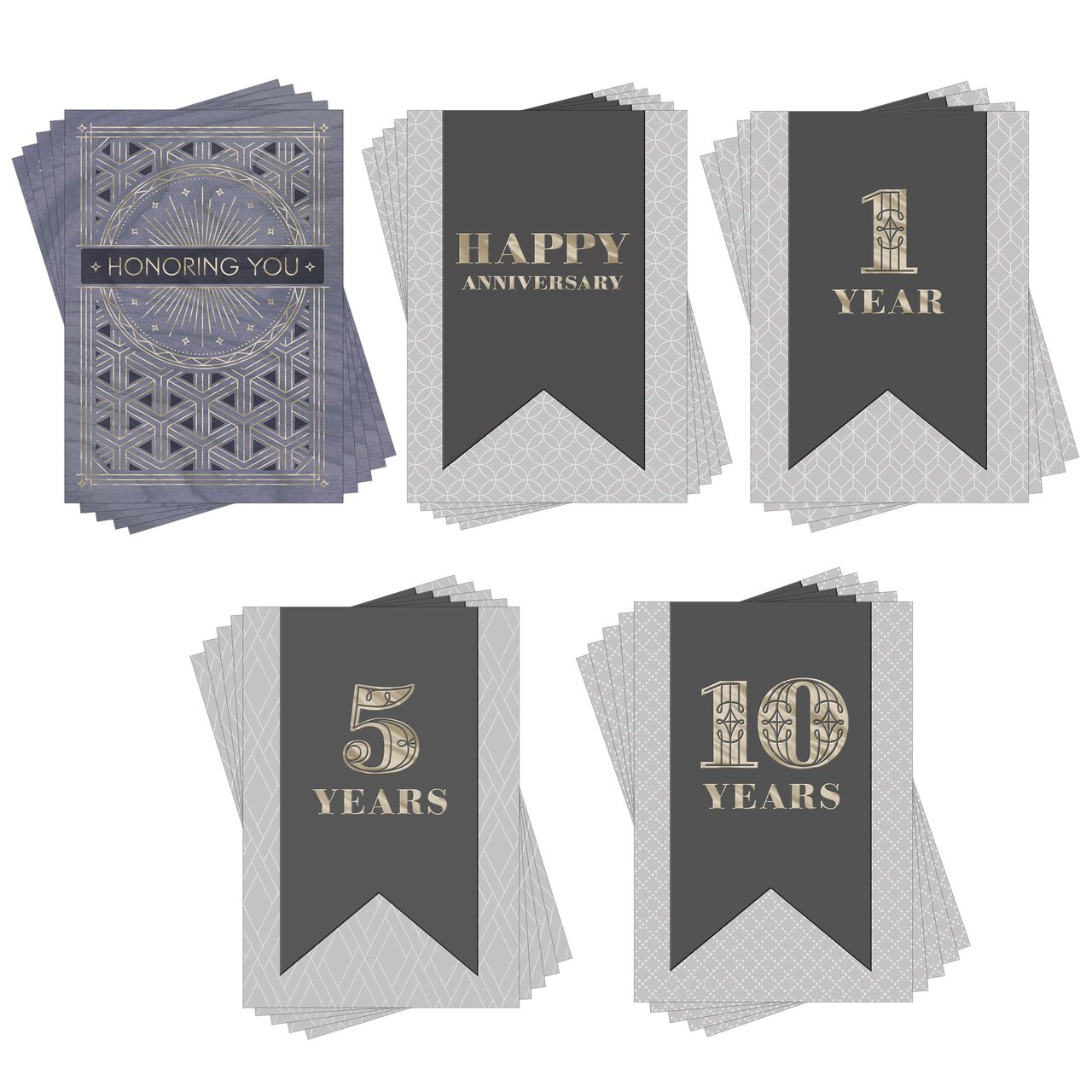 Milestone & General Assorted Work Anniversary Cards 25 Pack image number 0