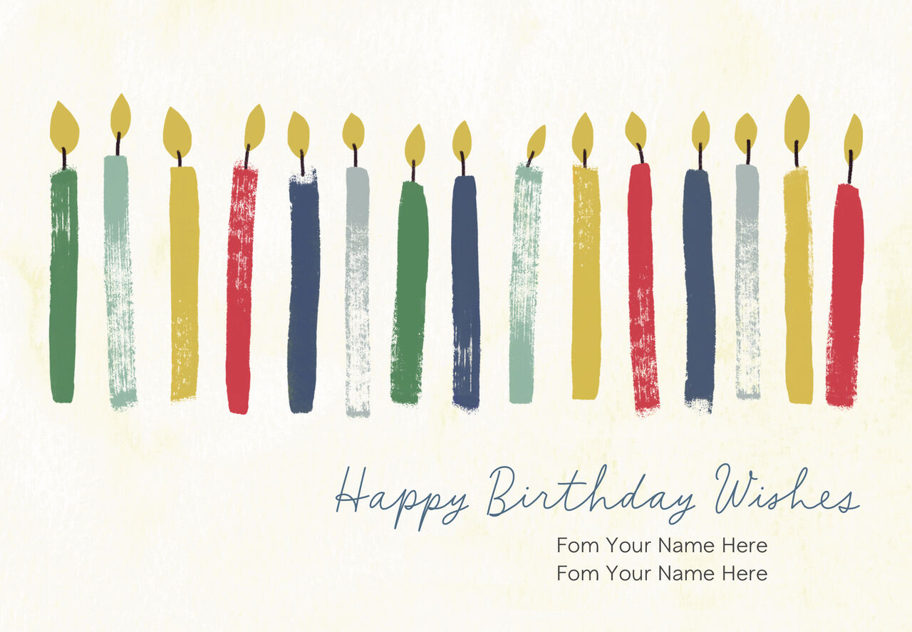 Stamped Candles Birthday Card