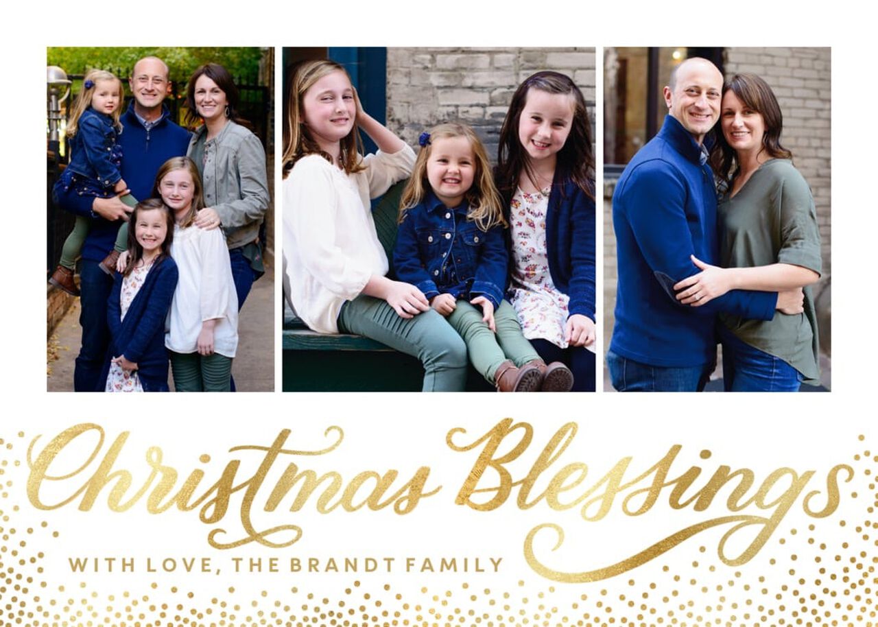 Shining Christmas Blessings Multi Photo Card image number 0