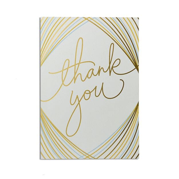 Simply Golden Thank You Card