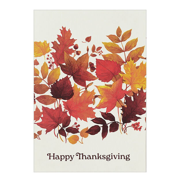 Autumn Leaves Thanksgiving Card