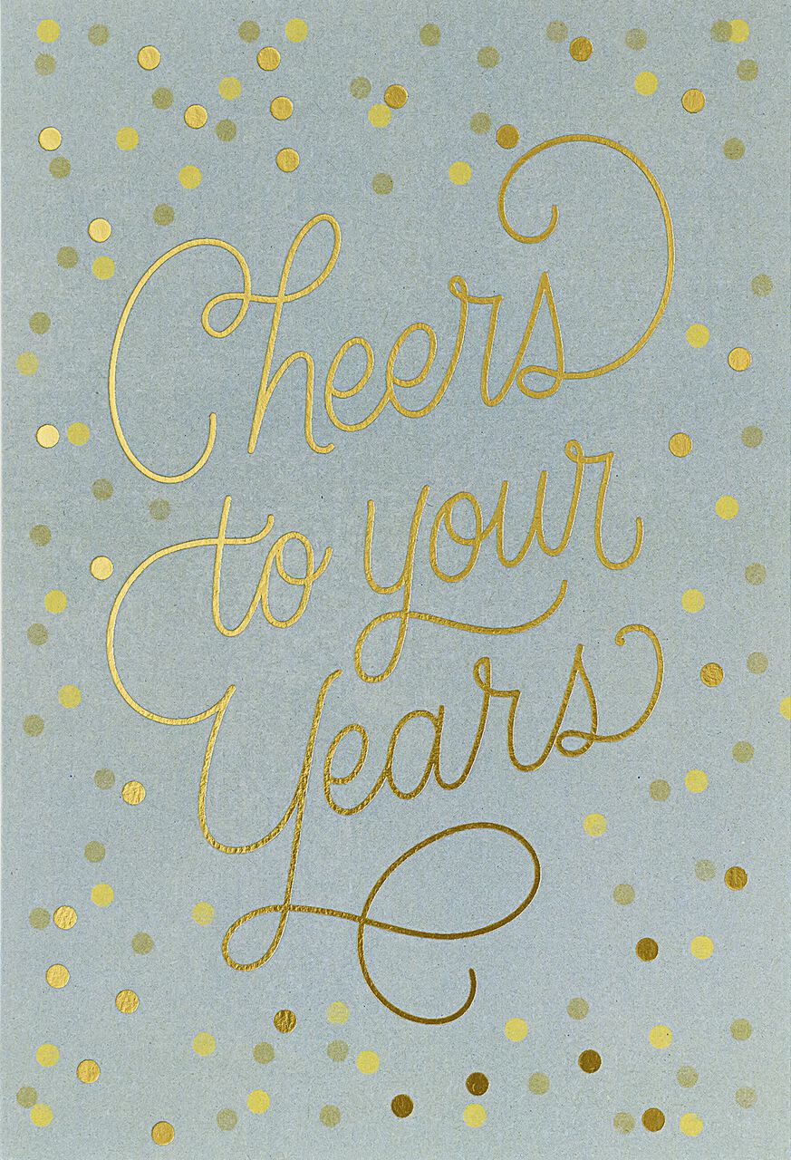 Golden Cheers Retirement Card
