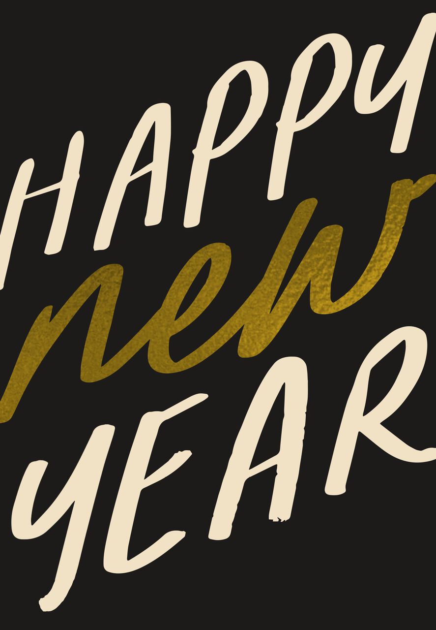 Bold & Shining Happy New Year Card