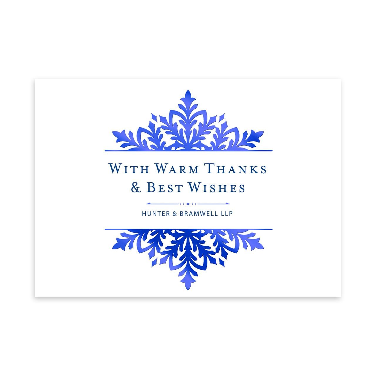 Ornate Shimmering Snowflake Customizable Holiday Card image number 1