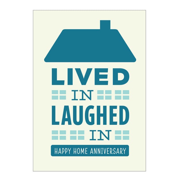 Live & Laugh Home Anniversary Card