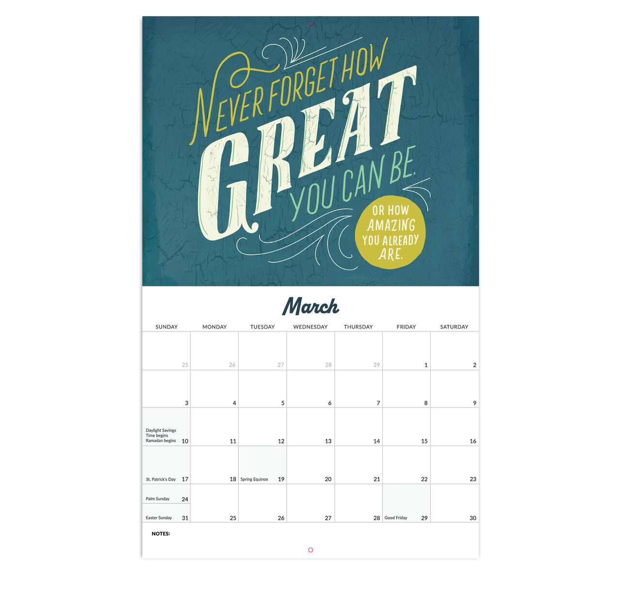 Inspirational Quotes 2024 Wall Calendar