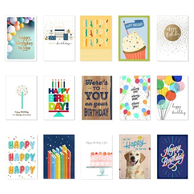 Classic & Casual Assorted Birthday Cards 75 Pack