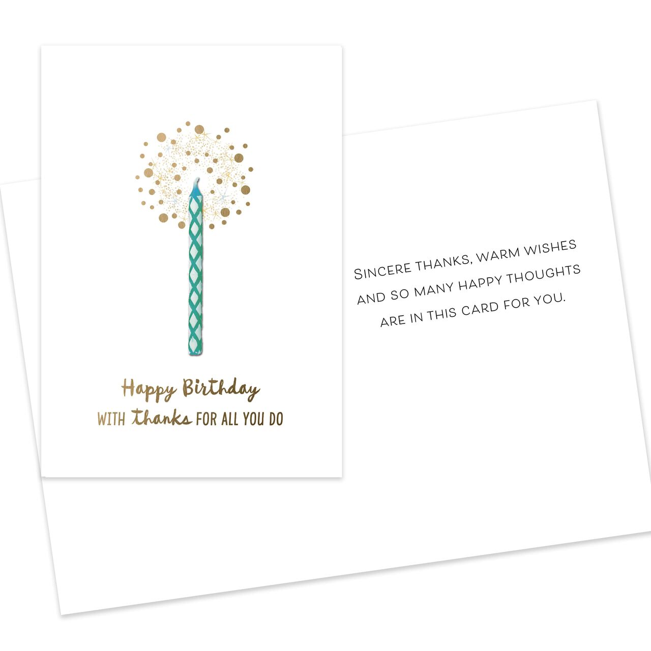 Cake, Candles & Color Assorted Employee Birthday Cards 25 Pack image number 2