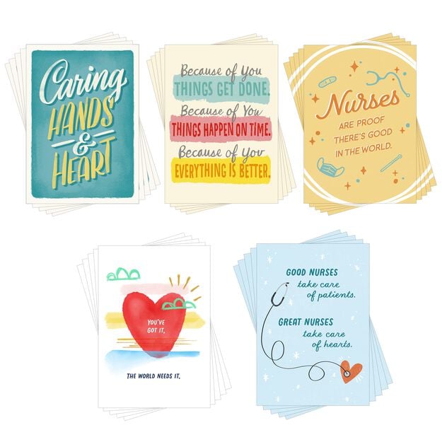 Heartfelt Thank You Assorted Medical Staff Appreciation Cards 25 Pack