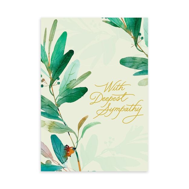 Peaceful Plants Sympathy Card