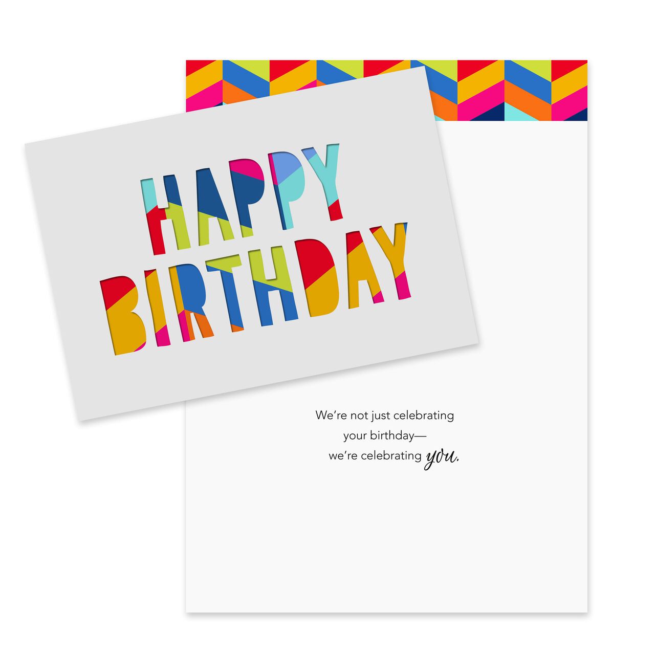 Cake, Candles & Color Assorted Employee Birthday Cards 25 Pack image number 1