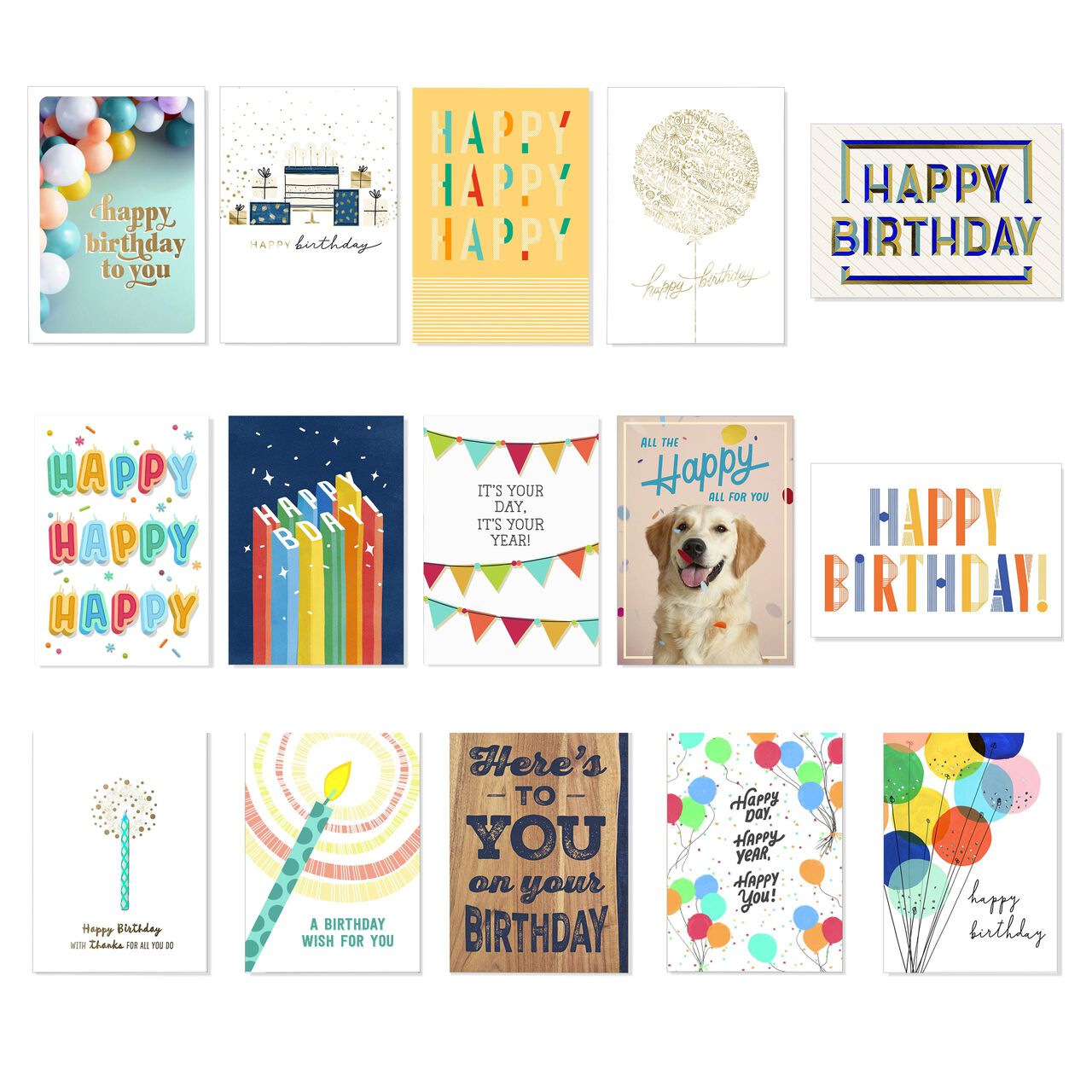 Classic & Casual Assorted Birthday Cards 75 Pack image number 0