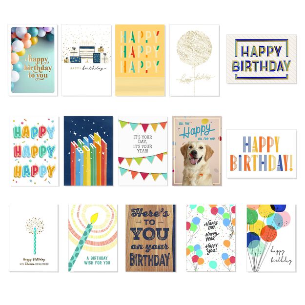 Classic & Casual Assorted Birthday Cards 75 Pack