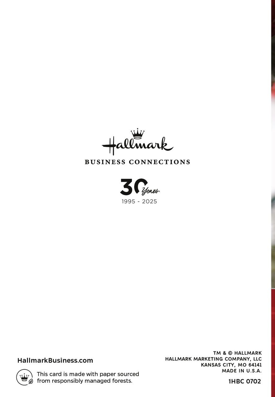 All Our Thanks Red Ornaments Christmas Card