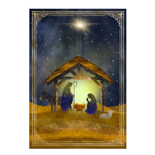 Peaceful Nativity Christmas Card