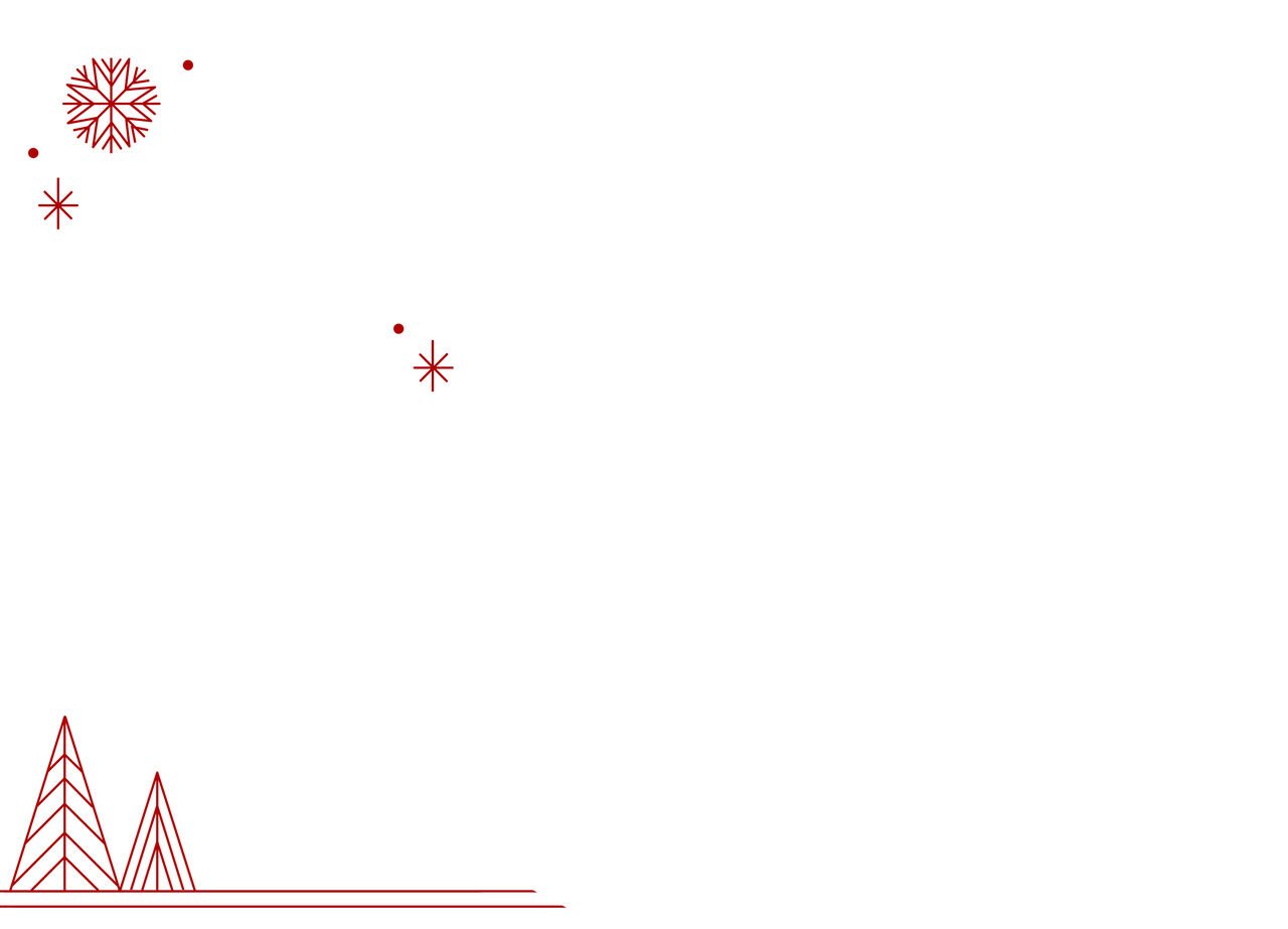 Red Line Art Holiday Card