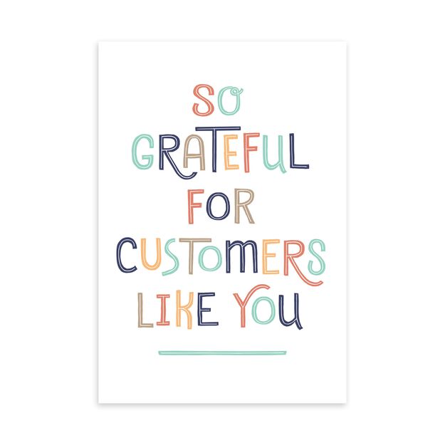 Grateful for You Customer Appreciation Card