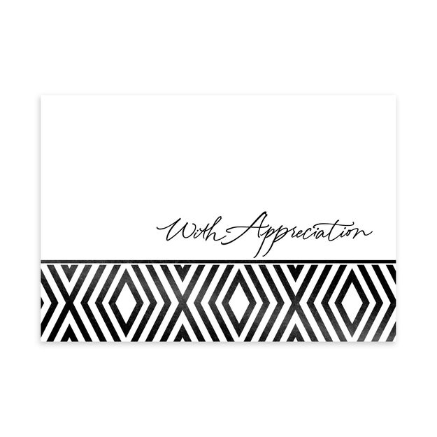 Classic Black & White Appreciation Card