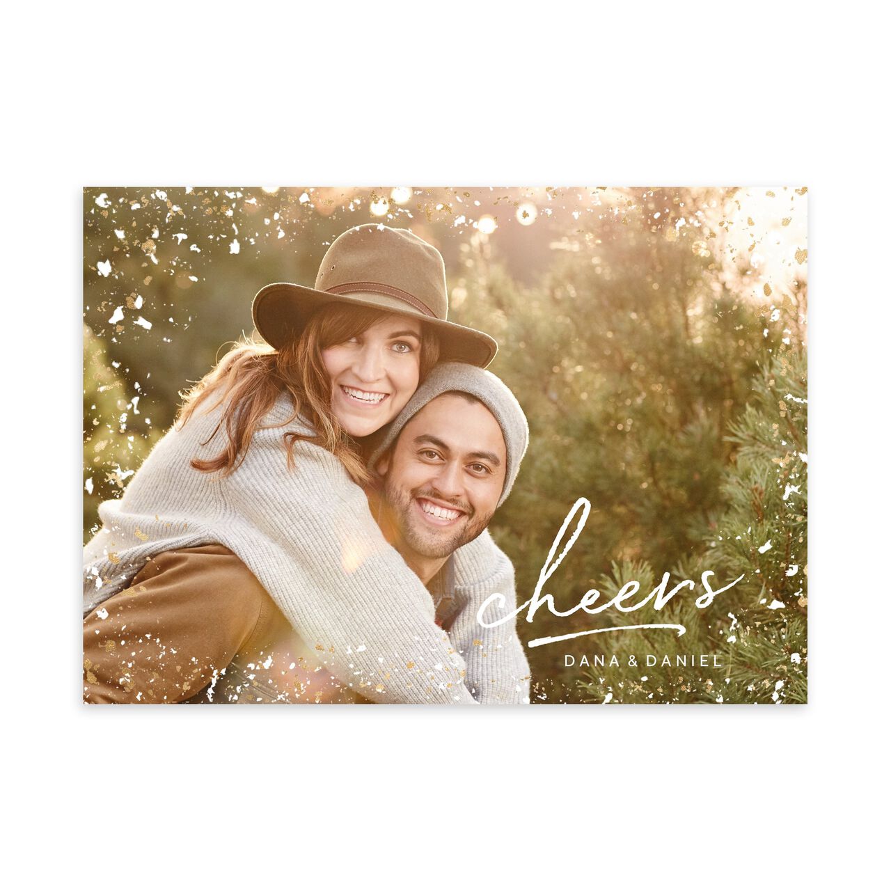 Glamour & Cheers Holiday Full Photo Card image number 0