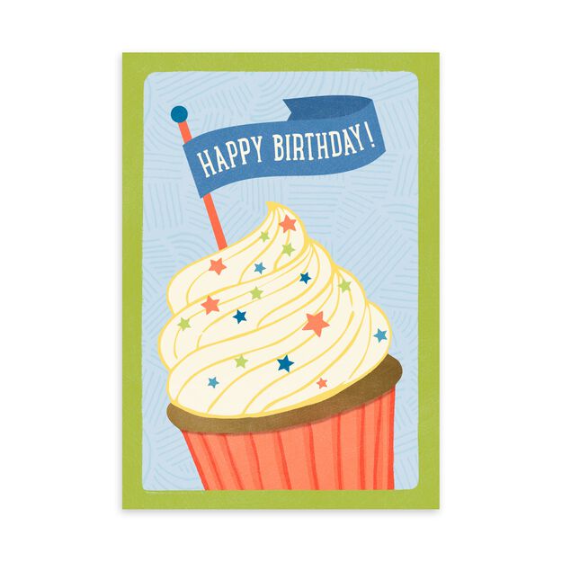 Illustrated Cupcake Birthday Card