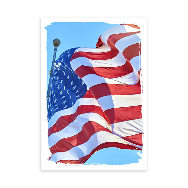 Bright American Flag Patriotic Card