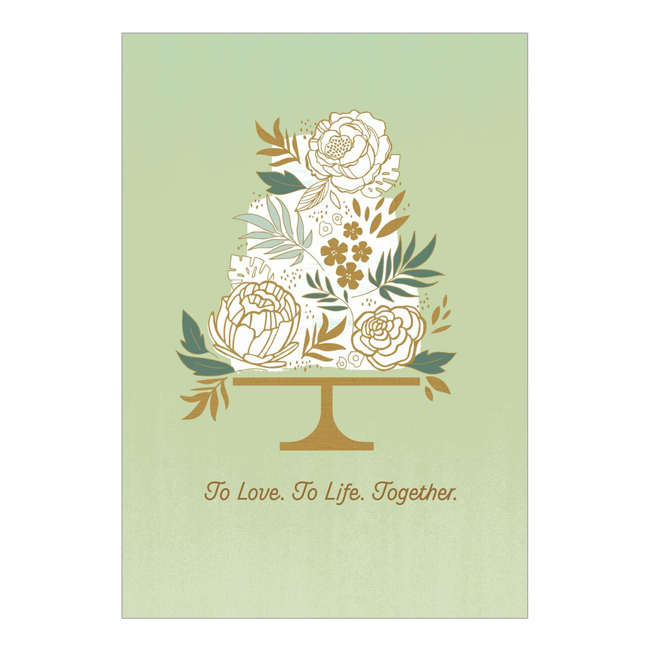 Floral Wedding Cake Wedding Card image number 0