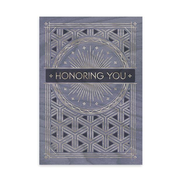 Shimmering Honoring You Work Anniversary Card