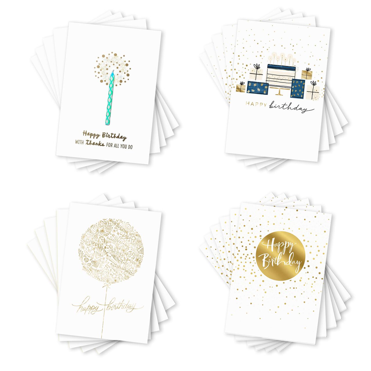 Refined with Foil Assorted Birthday Cards 100 Pack image number 0