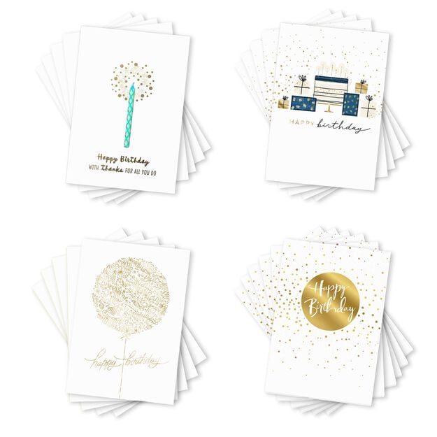 Refined with Foil Assorted Birthday Cards 100 Pack