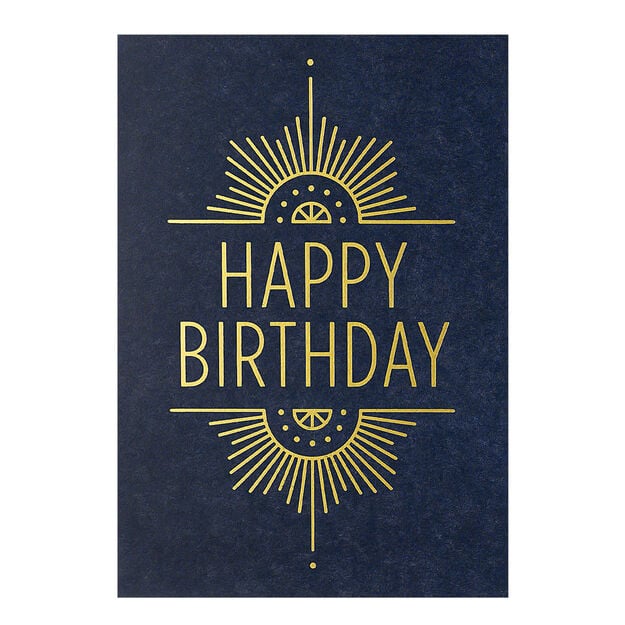 Executive Style Art Deco Happy Birthday Card