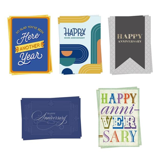 Congratulate Assorted Work Anniversary Cards 10 Pack