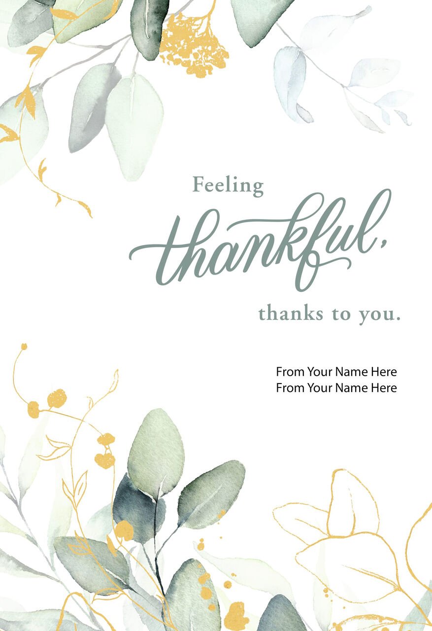 Feeling Thankful Thank You Card