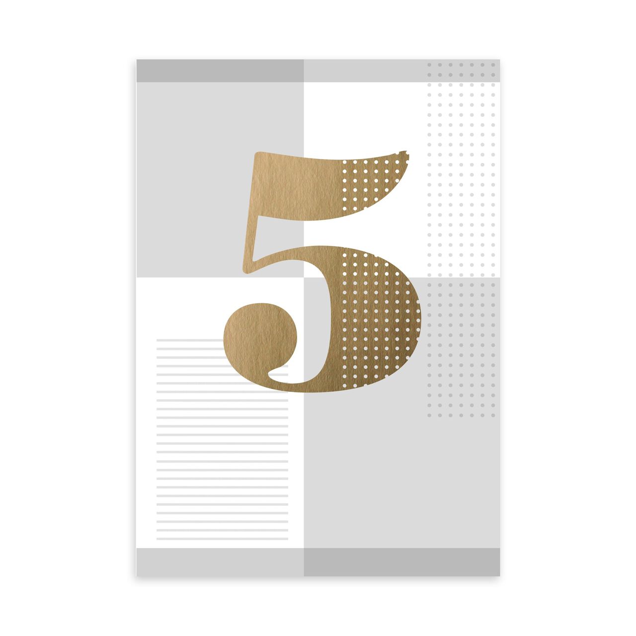 Gold & Silver 5-Year Work Anniversary Card image number 0