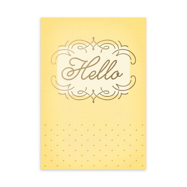 Yellow Elegant Hello Card