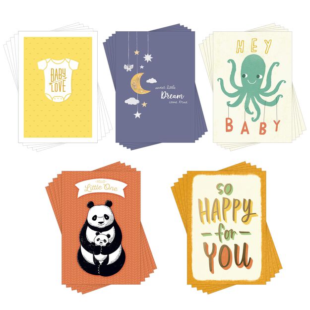 Baby, Adoption, Grandbaby Assorted Cards 25 Pack