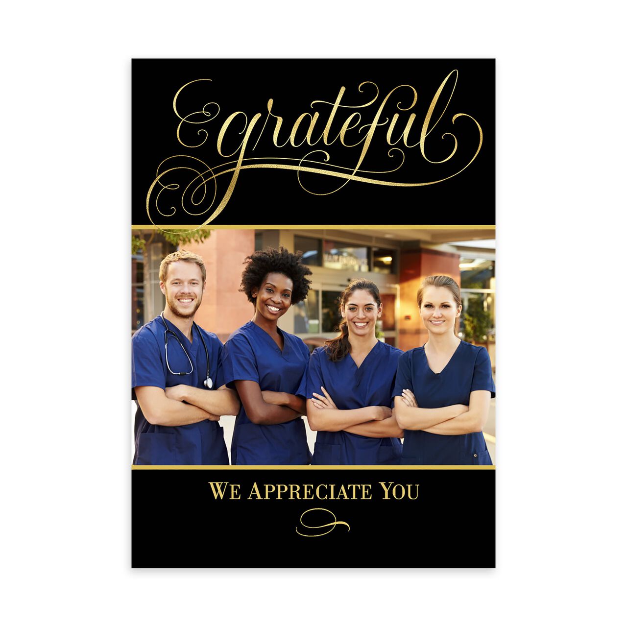 Grateful Elegance Thanksgiving Photo Card image number 0