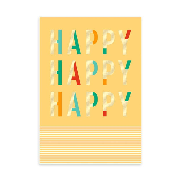 Triple Happy Birthday Card