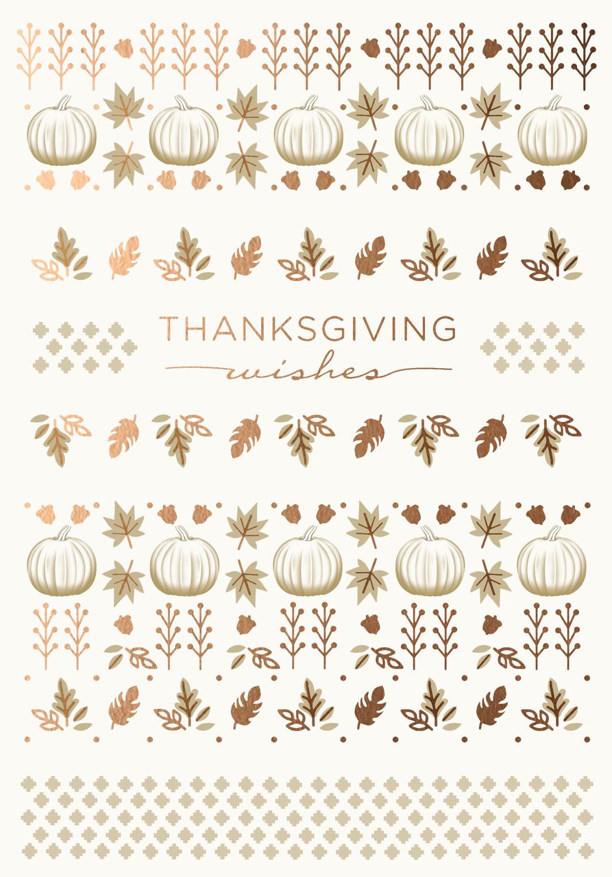 Pumpkins and Botanicals Thanksgiving Card