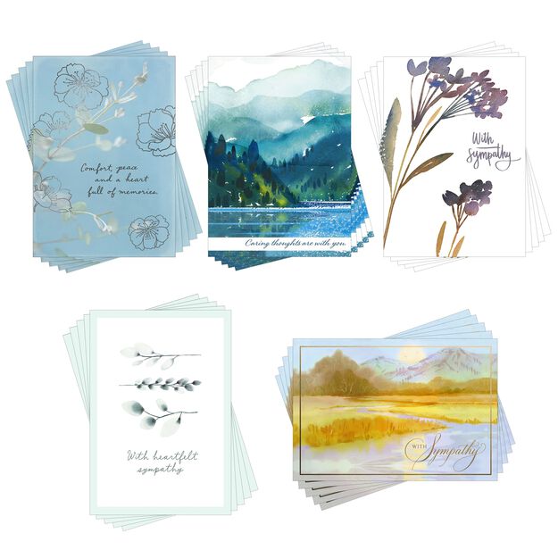 Quiet Condolences Assorted Sympathy Cards 25 Pack