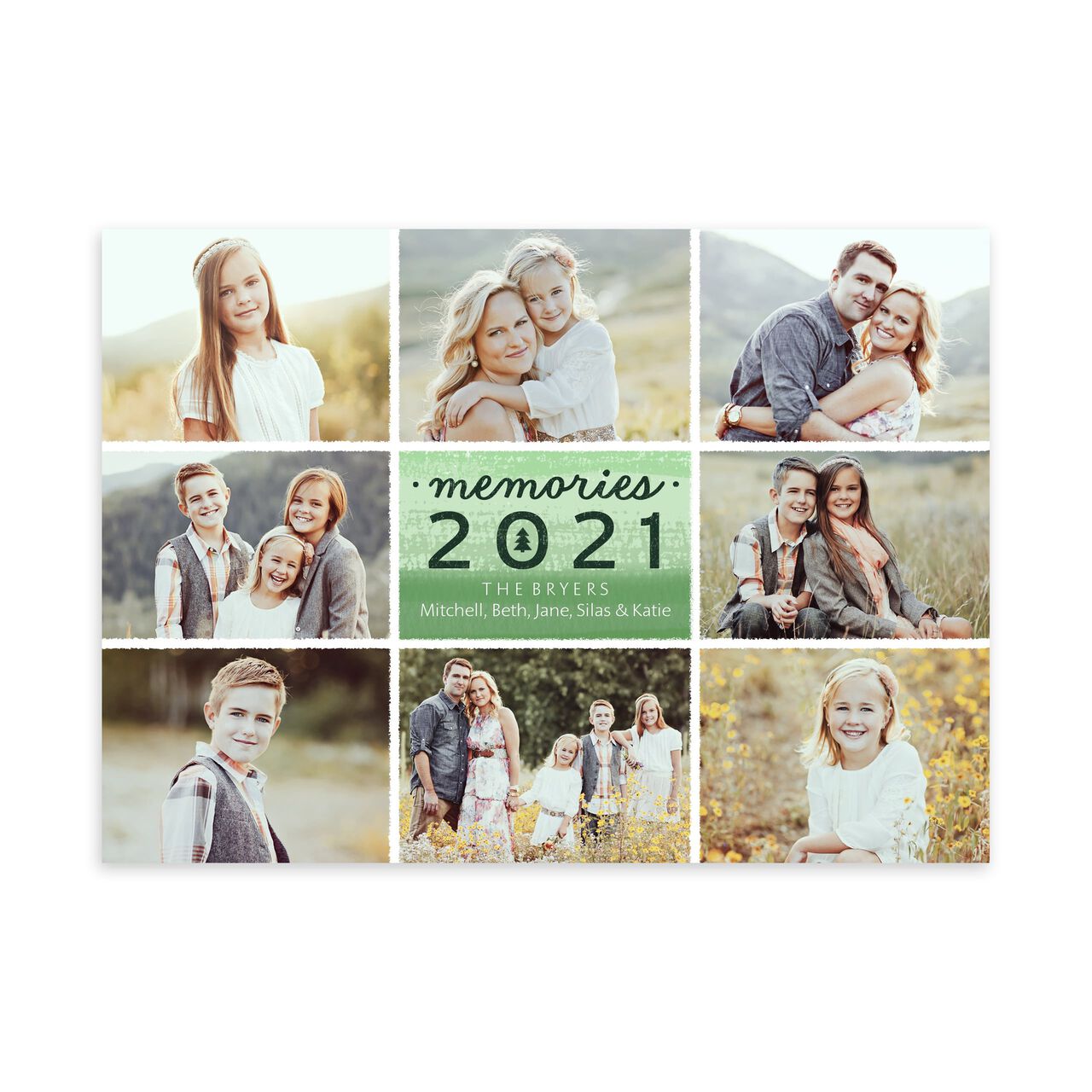 2021 Evergreen Memories Holiday Multi Photo Card image number 0