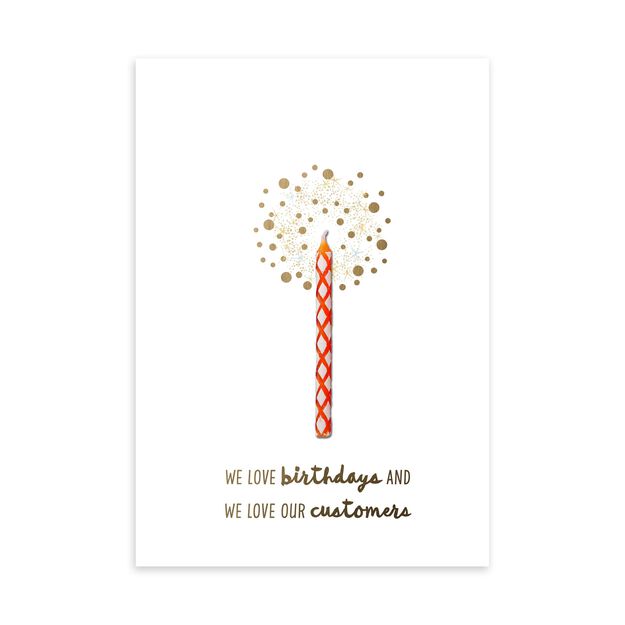 Red Candle & Appreciation Birthday Card