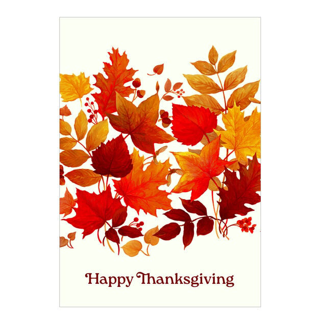 Autumn Leaves Thanksgiving Card