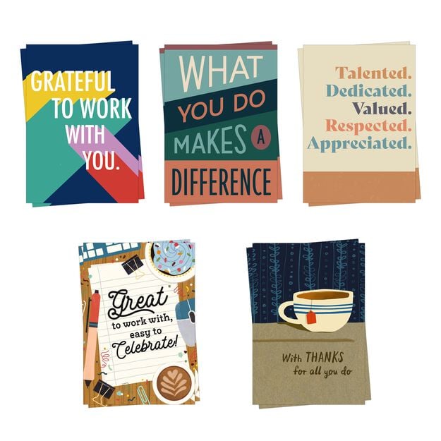 You Make a Difference Assorted Employee Appreciation Cards 10 Pack