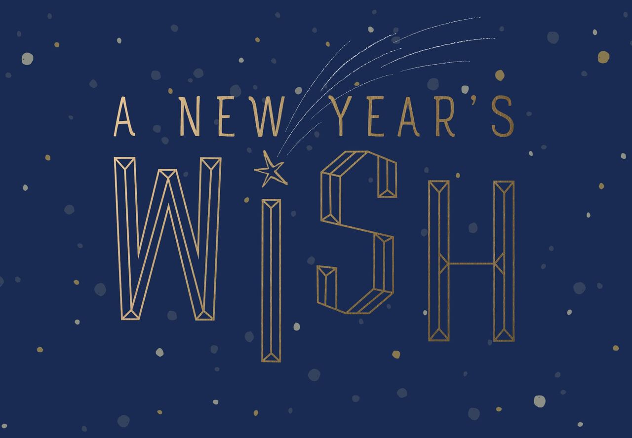 Starry Wish Happy New Year Cards