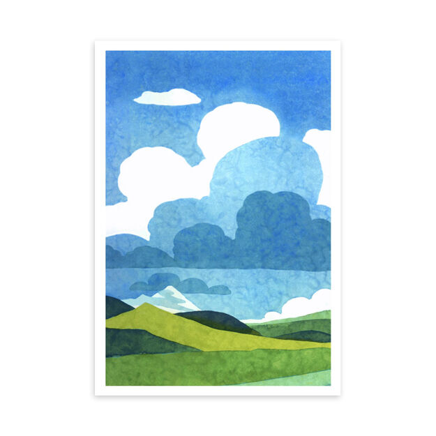 Clouds & Mountains Landscape Just Because Card