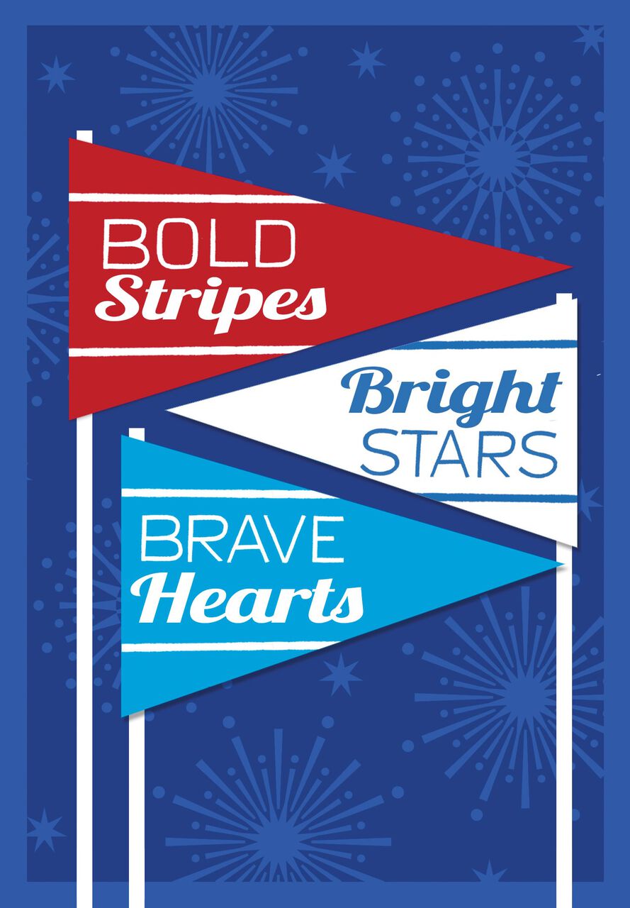 Bold Stripes, Bright Stars Military Appreciation Card