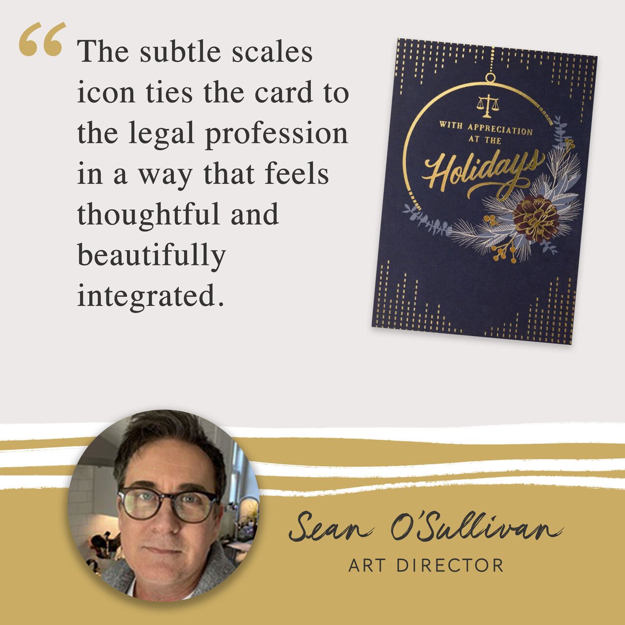 With Appreciation Scales of Justice Holiday Card image number 2