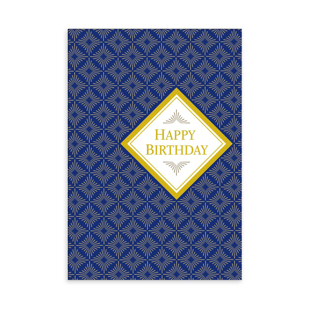 Gold & Blue Diamonds Premium Birthday Card image number 0