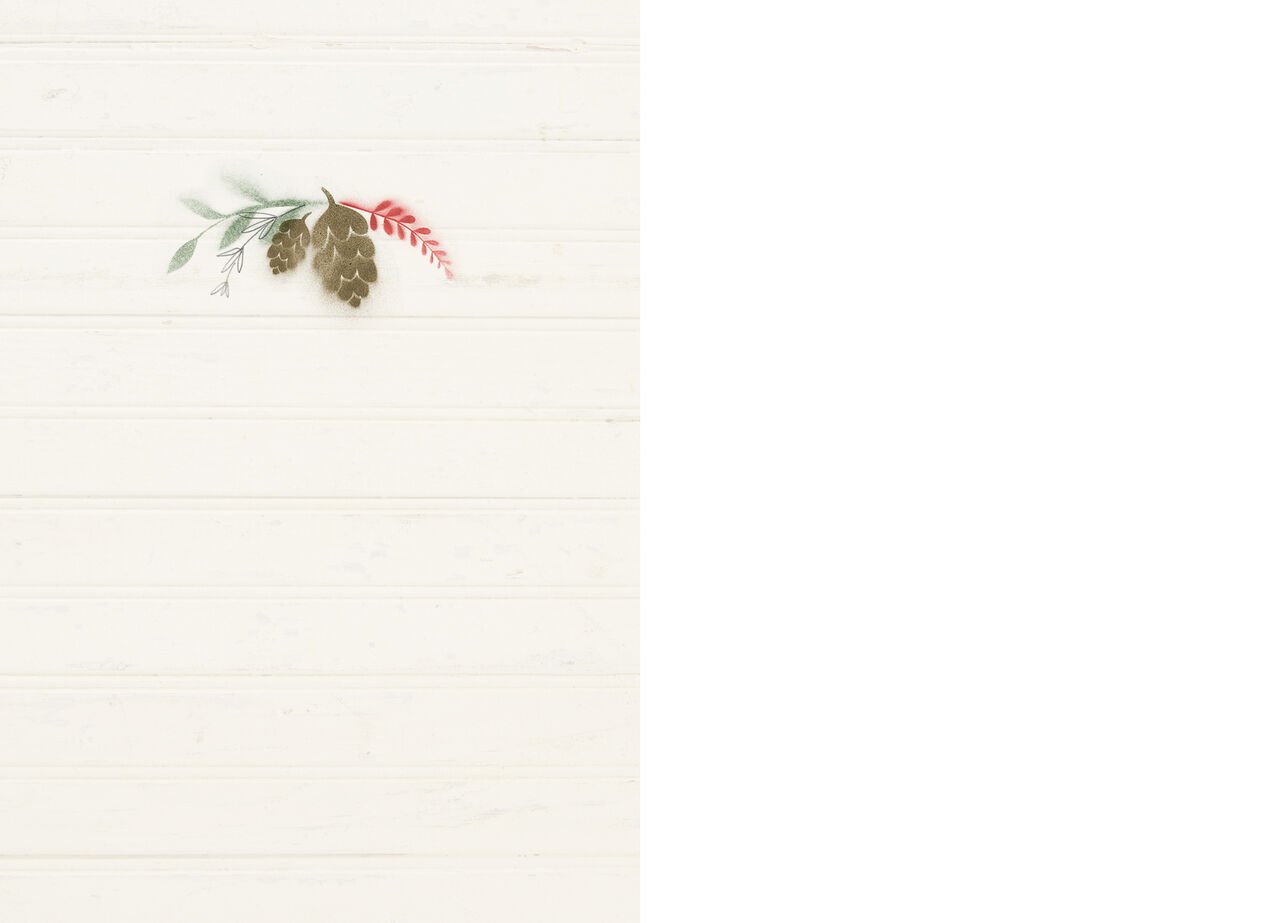 So Very Grateful Wreath Customizable Cover Holiday Card